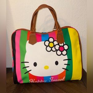 Hello Kitty Rainbow Stripe Travel Bag NEW